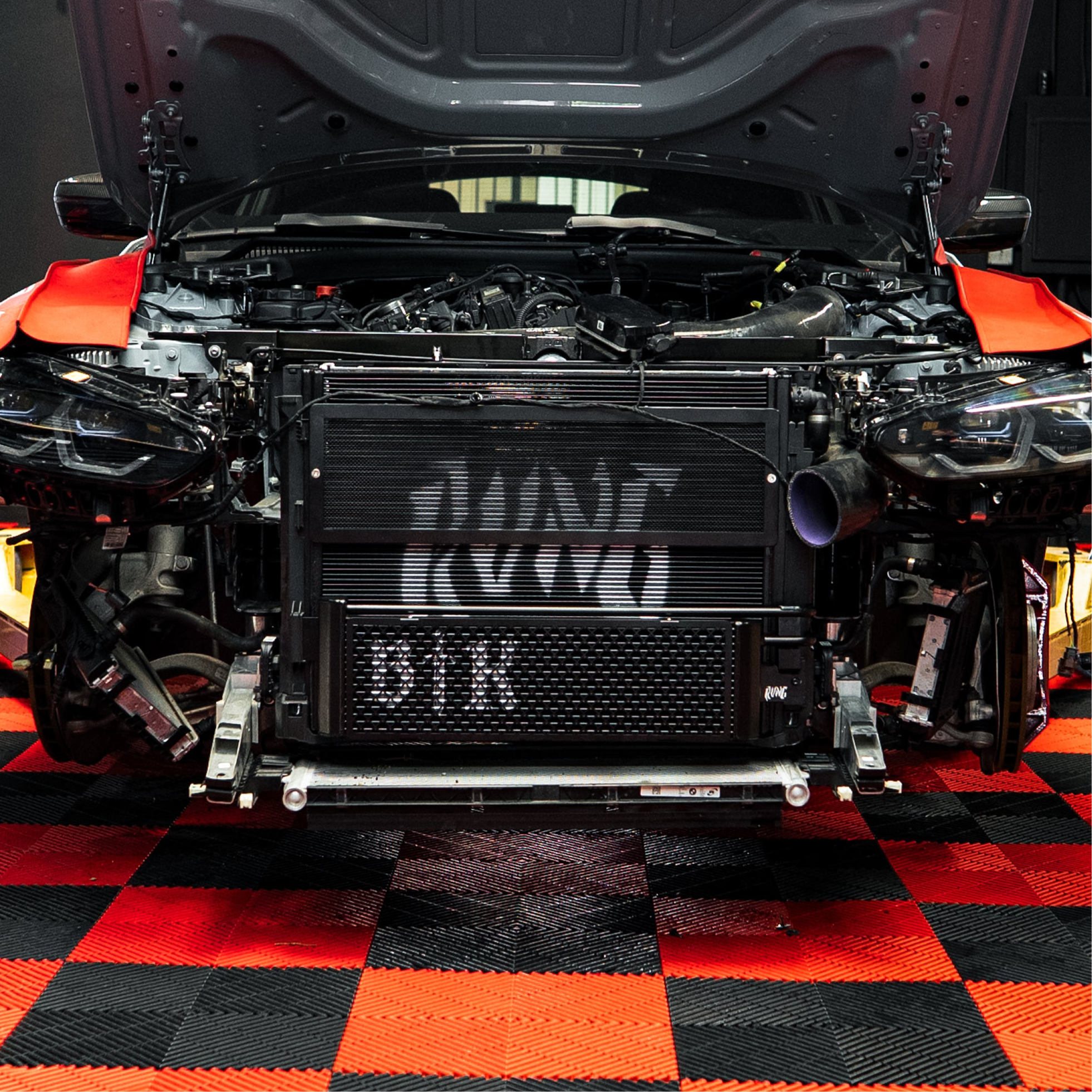 Rvng (G80,G82,G87) S58 Upgraded Core Transmission Oil Cooler w/ Built in Rock Guard