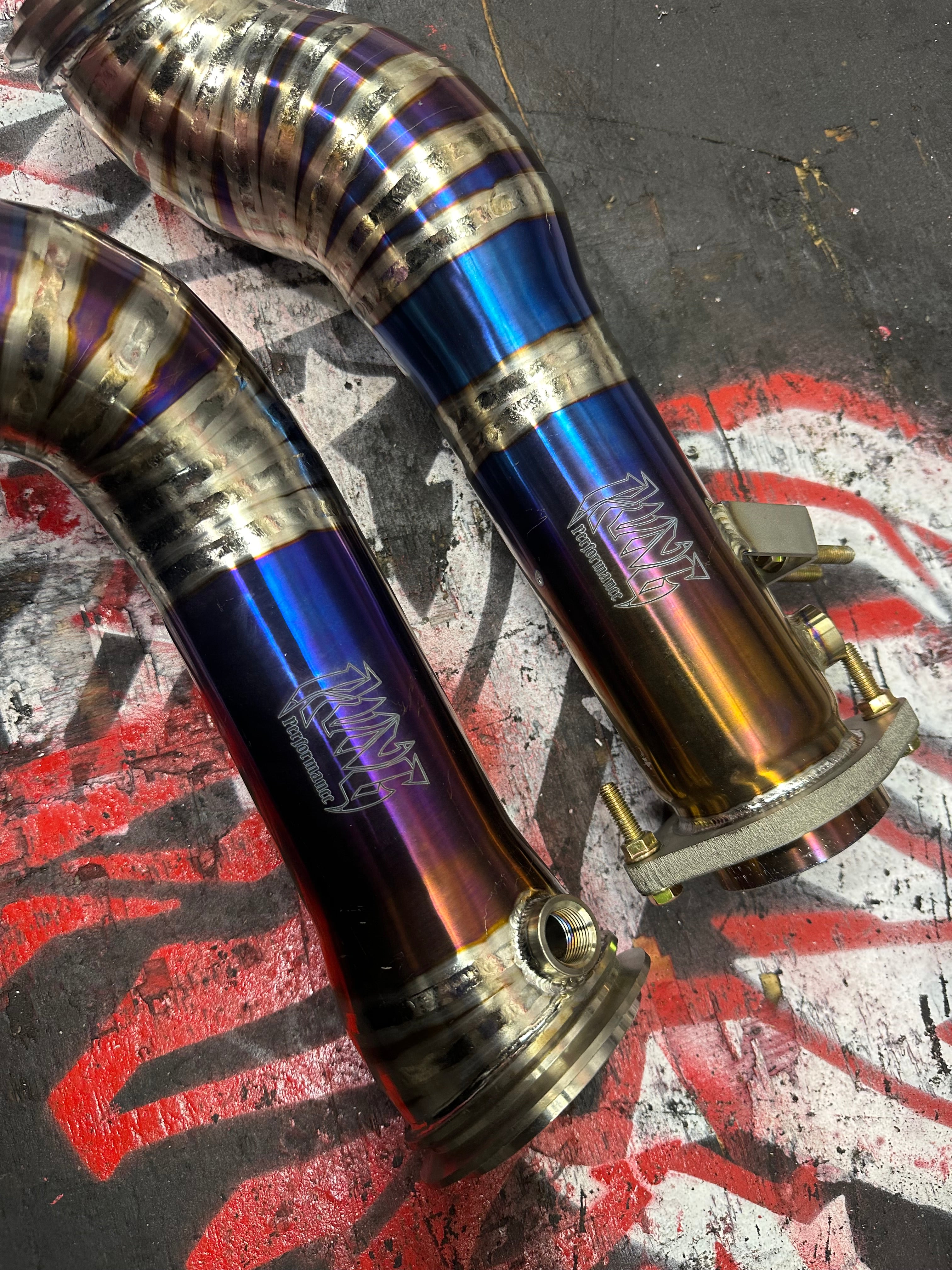 Rvng S58 BTK Edition Catless Titanium Downpipes