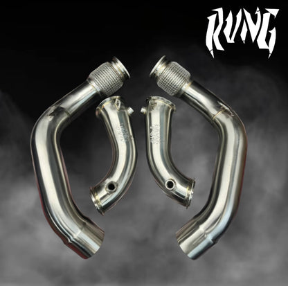 Rvng S63 M5 M8 FatBoy Catless Downpipes