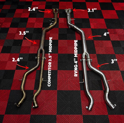 Rvng (F80/F82) 4” S55 Single Mid Pipe