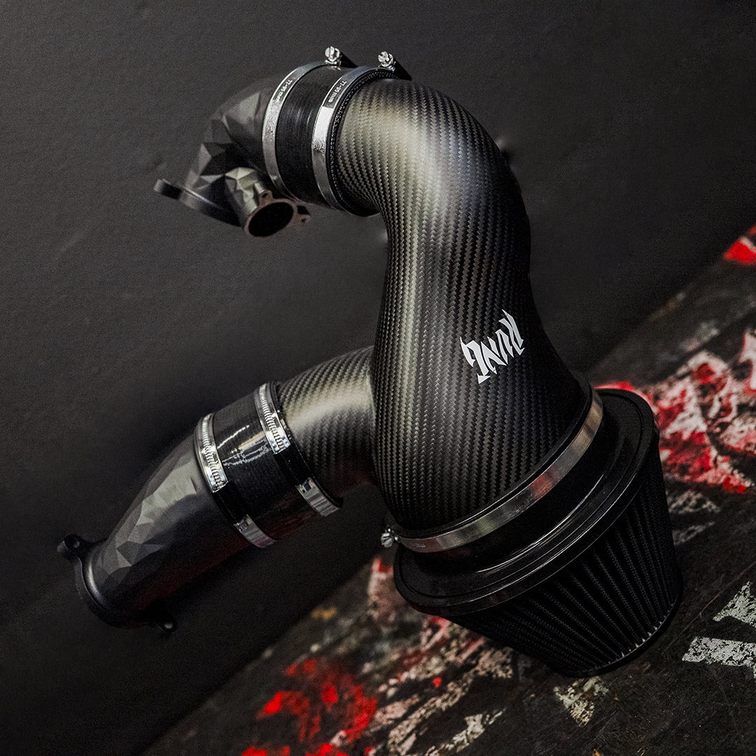 RVNG MonoFlow carbon fiber intake pipe with silicone couplers and filter