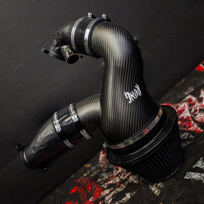 RVNG MonoFlow carbon fiber intake pipe with silicone couplers and filter